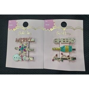 New Packed Party Hair Clips - Christmas Theme - Set of 6 Different Christmas